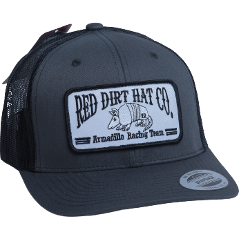 Red Dirt Charcoal Armadillo Racing Team Hat