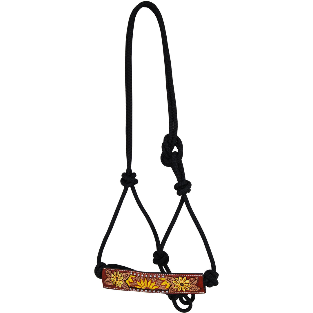 Rafter T Ranch Beaded Sunflower Collection Rope Halter