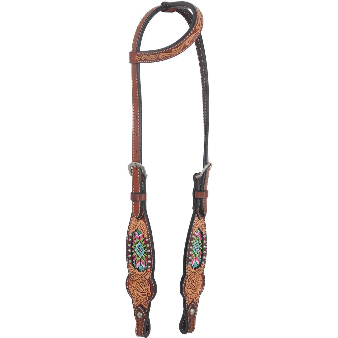 Rafter T Ranch Beaded Inlay Collection Single Ear Headstall