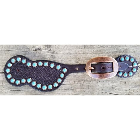 Cowperson Turquoise and Copper Spur Strap