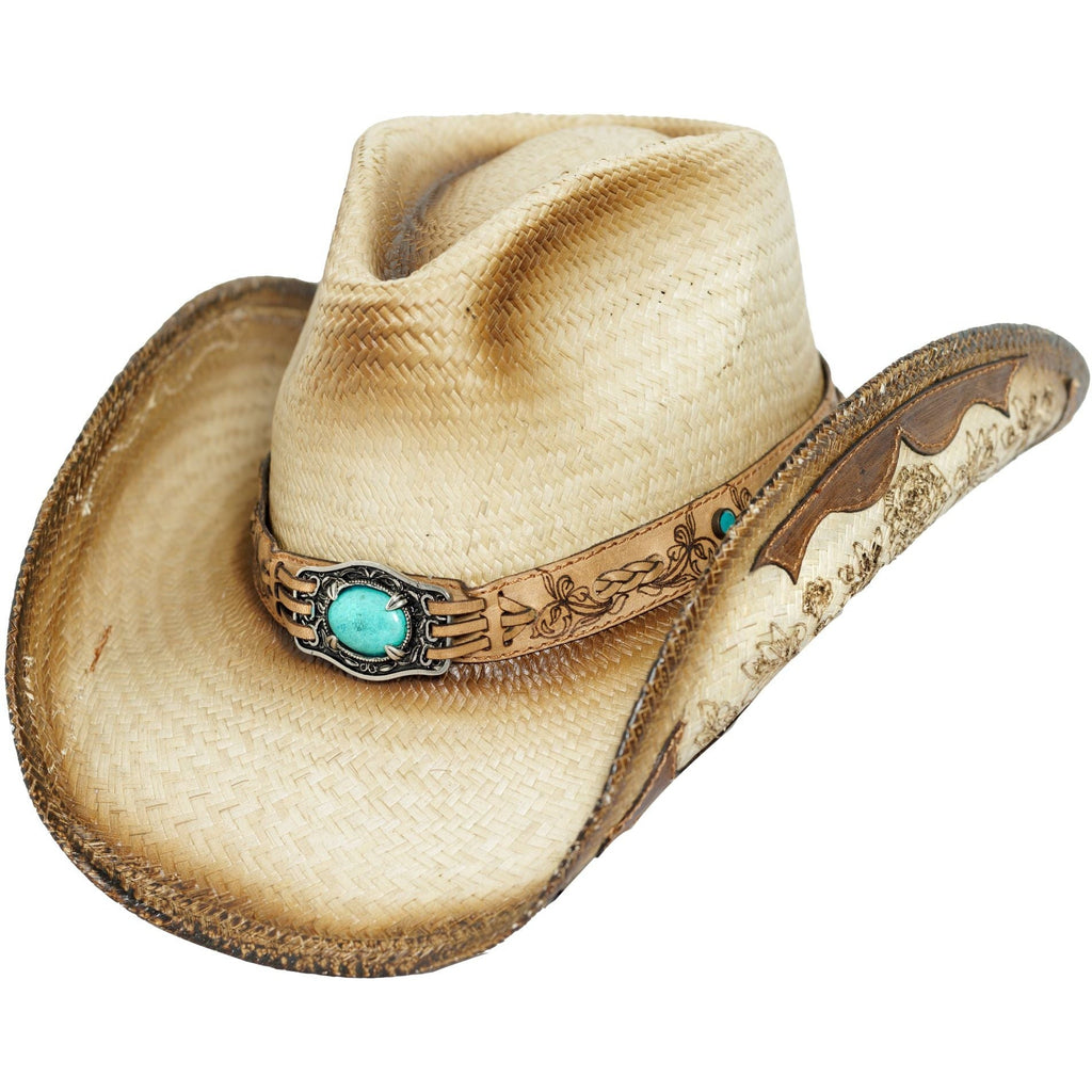 Austin Sophia Straw Hat – West 20 Saddle - Main Image