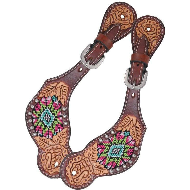 Beaded Inlay Collection- Spur Straps - West 20 Saddle Co.