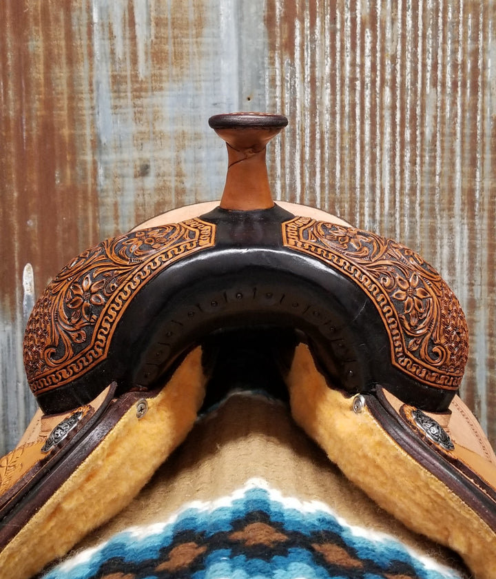 Scott Thomas Ranch Cutter Antiqued Natural Leather Saddle