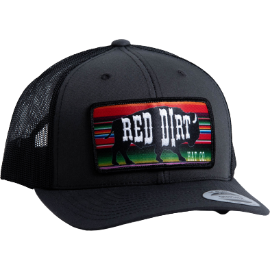 Red Dirt Serape Hat-Charcoal and Black
