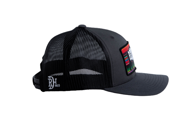 Red Dirt Serape Hat-Charcoal and Black