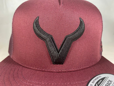 Vexil Black Icon Maroon Hat