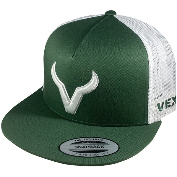 Vexil White Icon Dark Green Hat