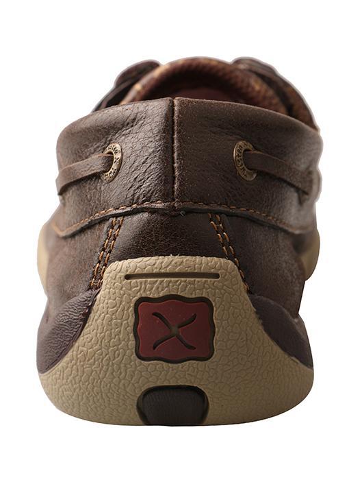 Twisted X Women’s Driving Moccasins – Brown/Emboss Flower - West 20 Saddle Co.