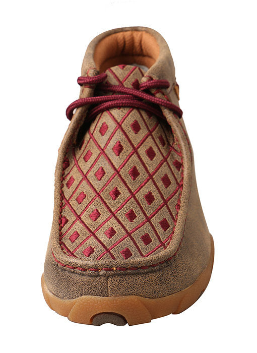 Twisted X Womens Chukka Driving Moccasins-Bomber/Mahogany