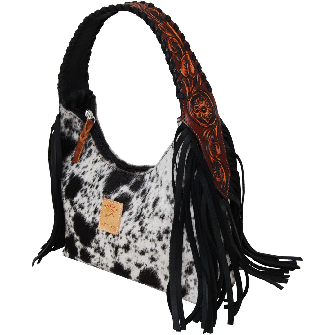 Rafter T Ranch Black and White Hobo Bag-Concealed Carry