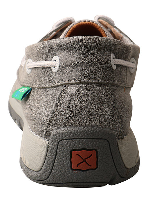 Twisted X Women's Boat Shoe Driving Moc with CellStretch-Grey