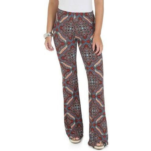Wrangler Women's Rust/Teal Patterned Palazzo Pants - West 20 Saddle Co.