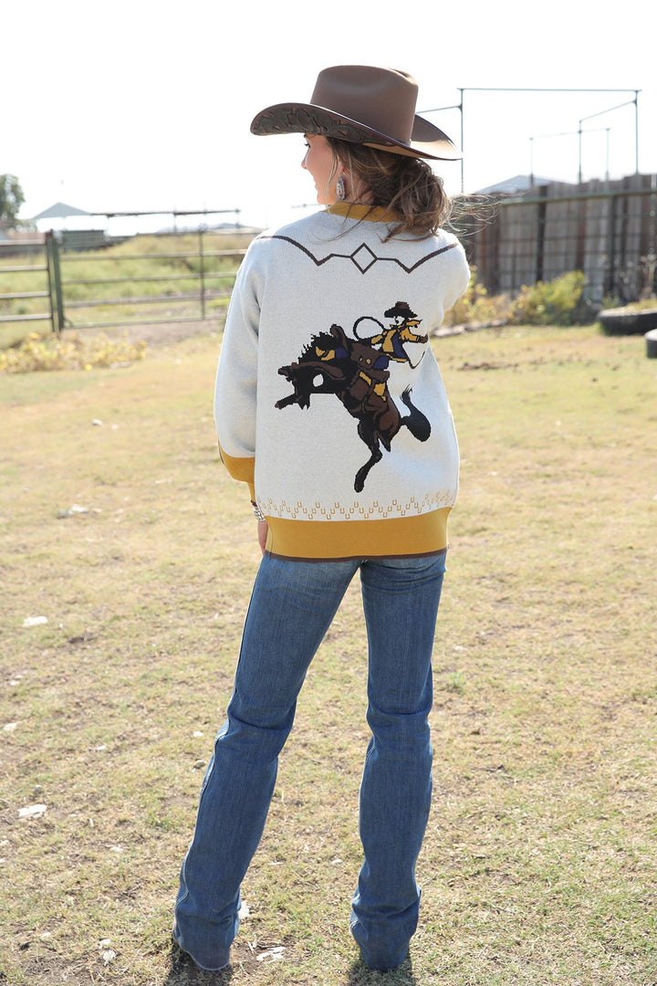 Cruel Women's Sweater Knit Cowboy Cardigan