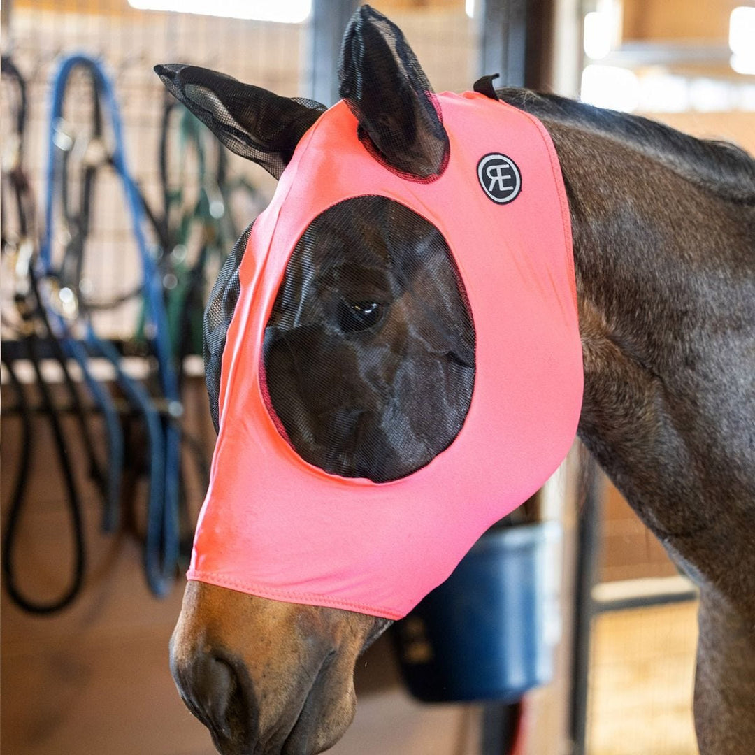 Lycra Fly Mask With Ears-Pink