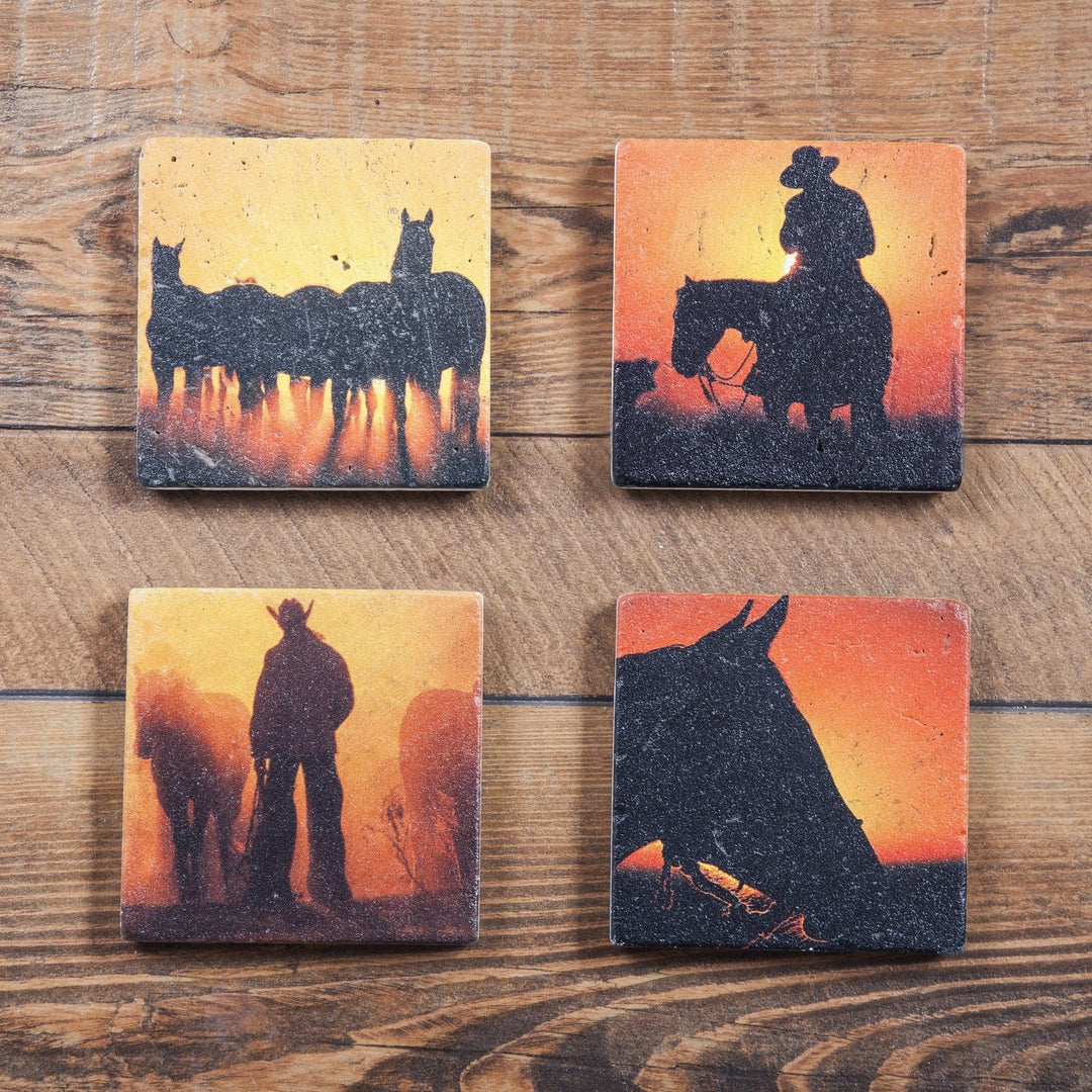 Hiend Cowboy Sunset Coasters