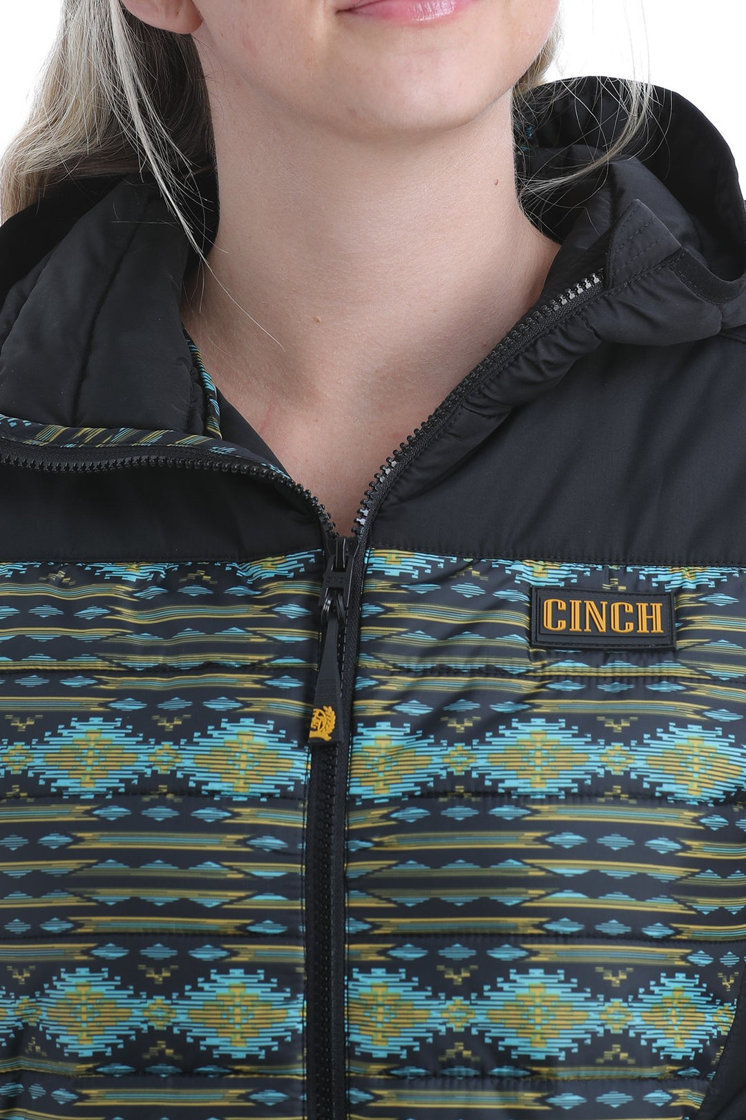 Cinch Women's Quilted Black Aztec Jacket
