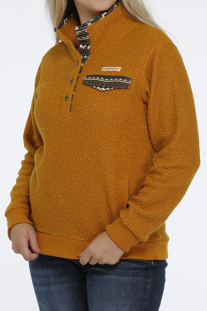 Cinch Women's Gold Polar Fleece Pullover