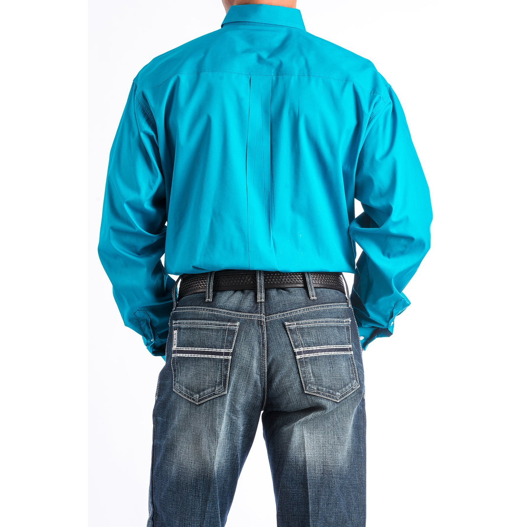 Cinch Men's Solid Turquoise Button-Down Western Shirt – West 20 Saddle Co Cinch Men's Solid Turquoise Button-Down Western Shirt – West 20 Saddle Co