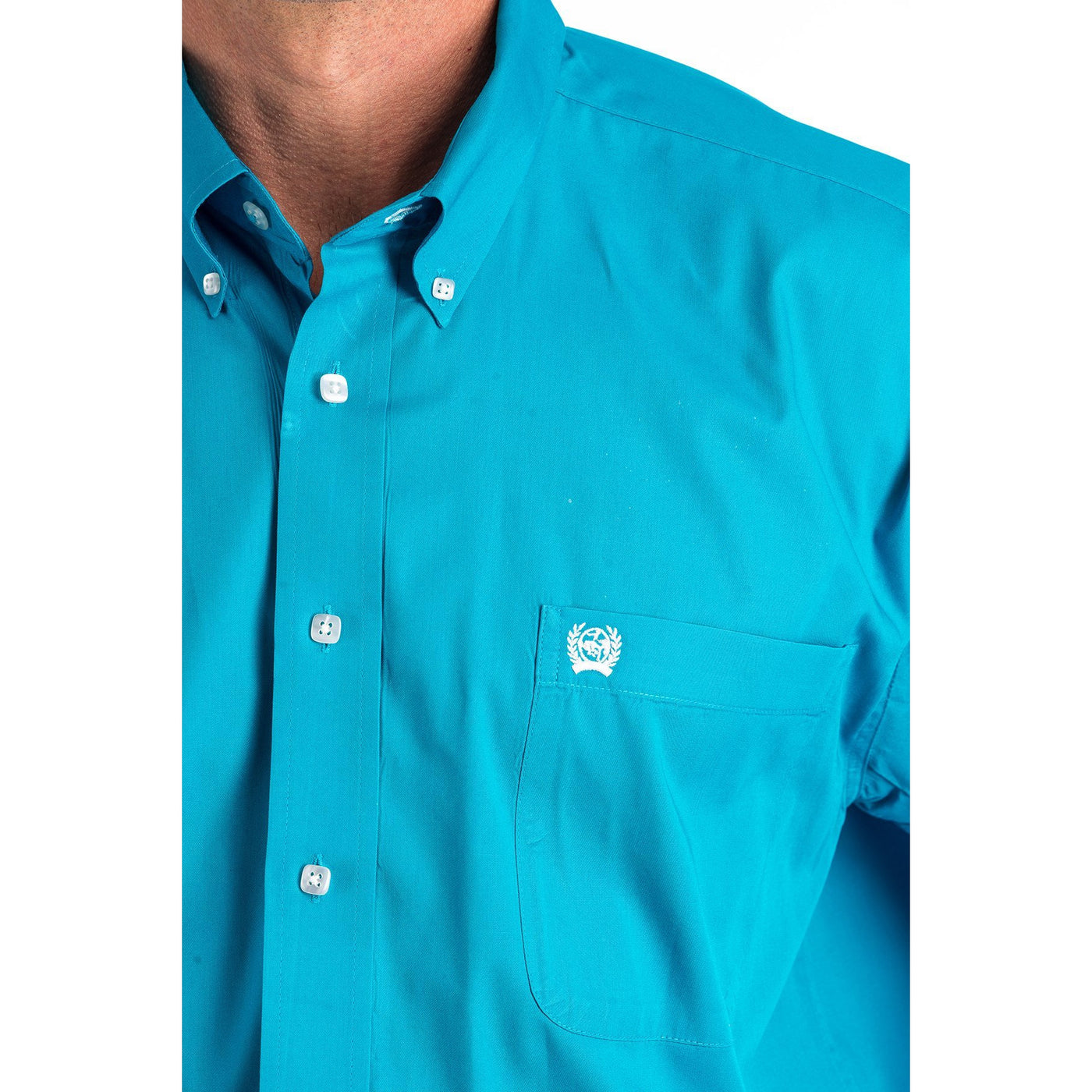 Cinch Men's Solid Turquoise Button-Down Western Shirt - West 20 Saddle Co.