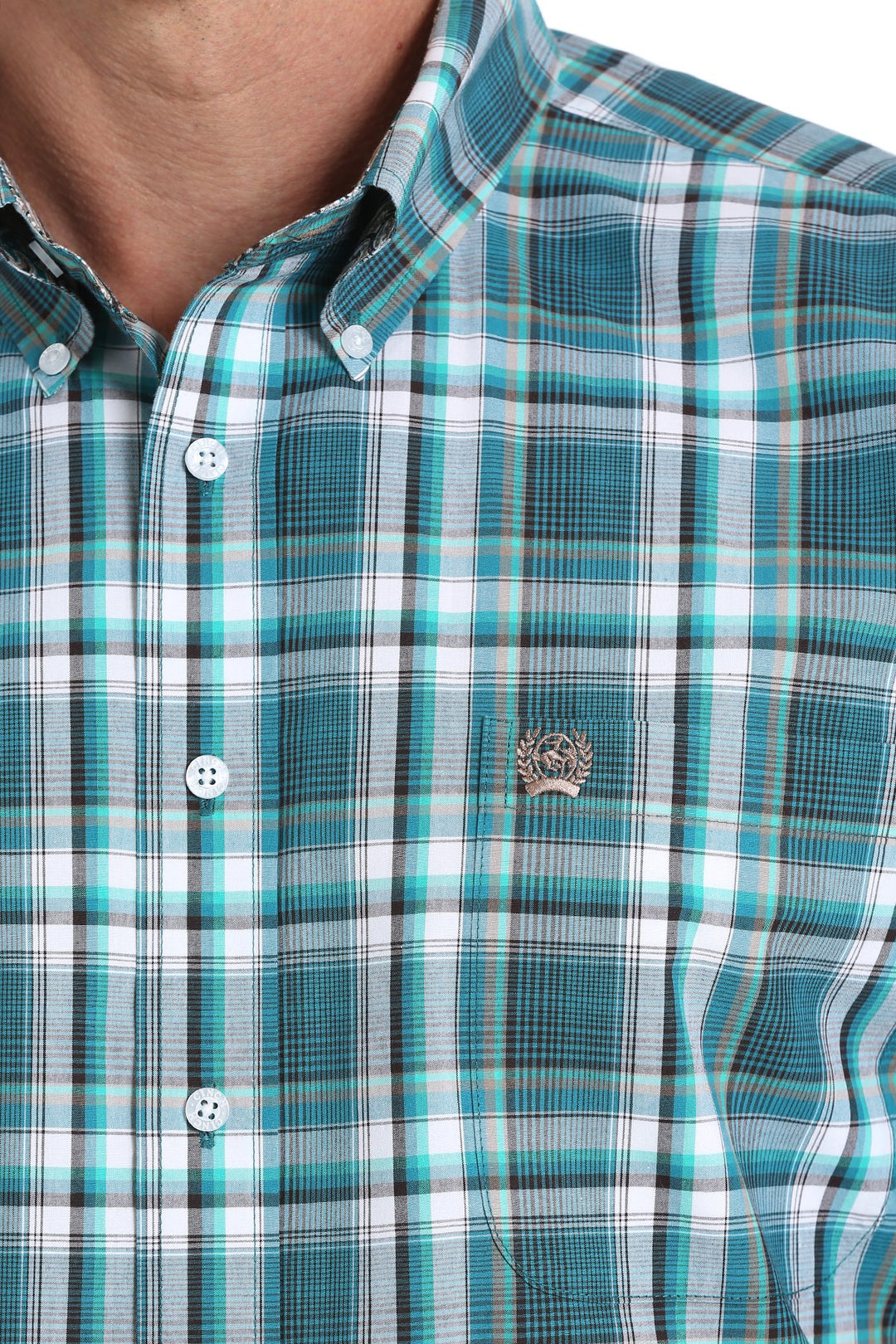Cinch Men's Long Sleeve Plaid Button Down Shirt - Green - L Cinch Men's Long Sleeve Plaid Button Down Shirt - Green - L