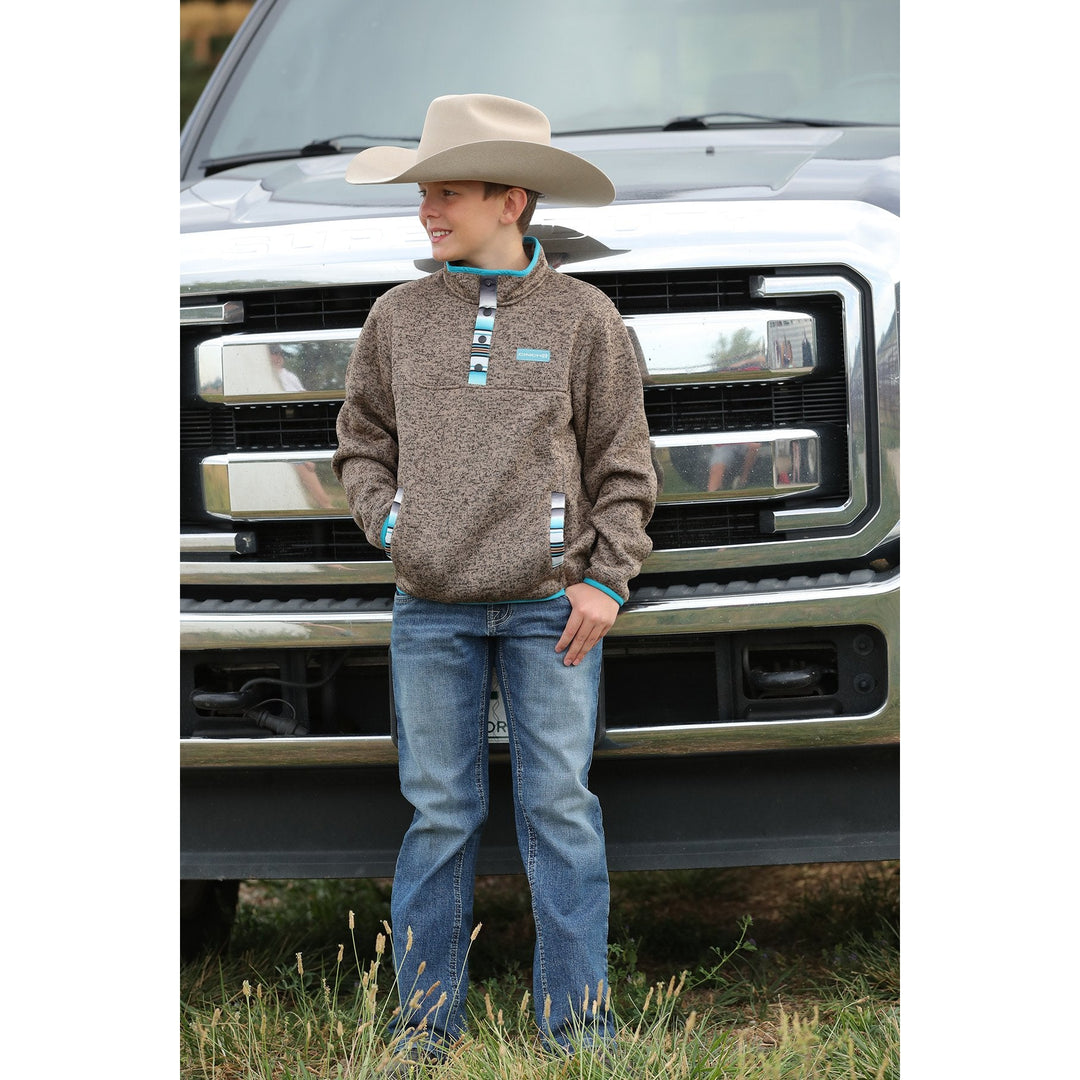 Cinch Boy's Brown Sweater Knit Pullover