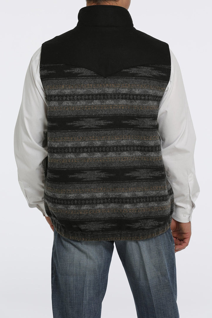 Cinch Men's Black and Gray Wooly Concealed Carry Vest