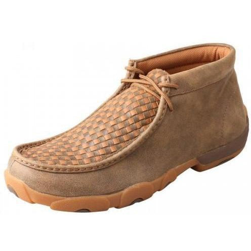 Women's Bomber/Tan Checkered Driving Mocs - West 20 Saddle Co.