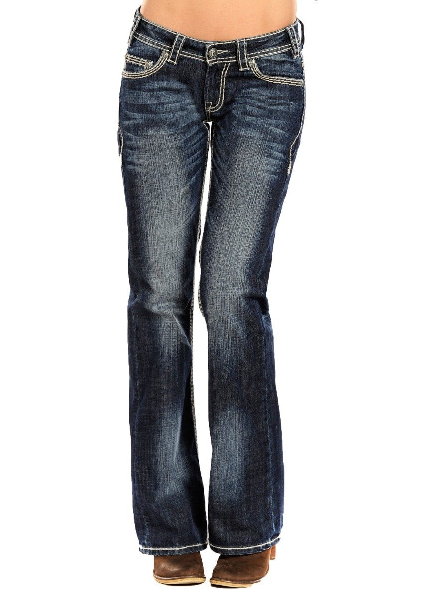 Panhandle Slim Mid Rise Rock&Roll Cowgirl - Riding X Stitch Jean